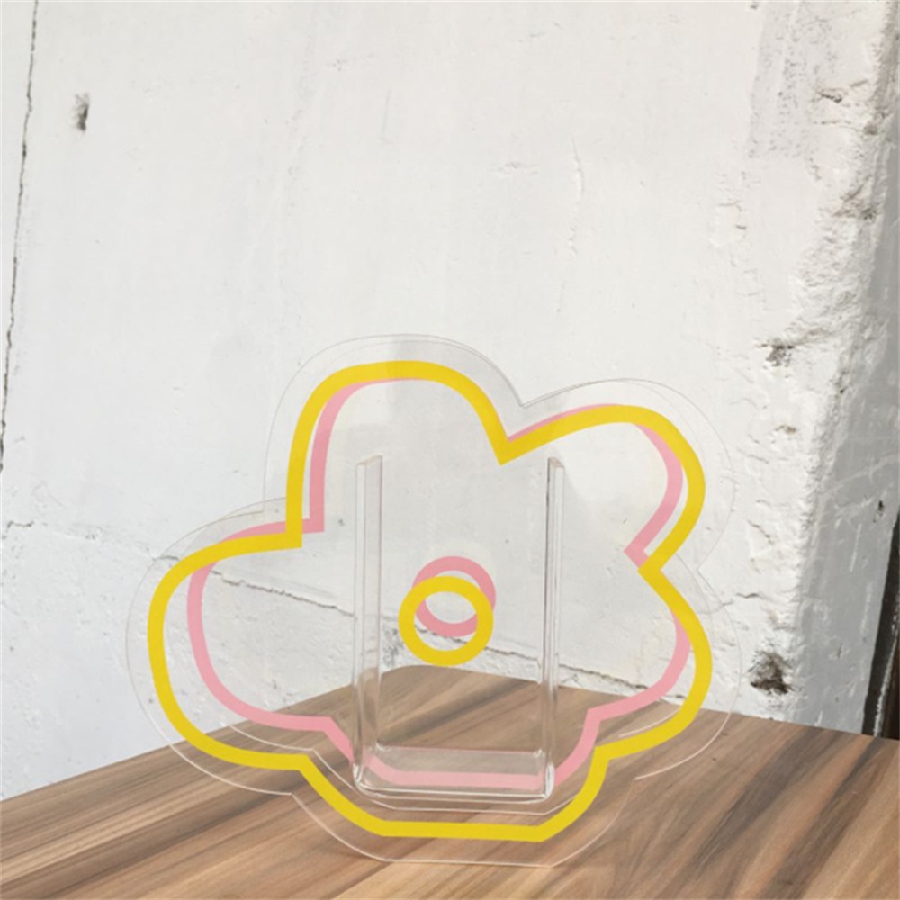 1 Piece Ins Acrylic Color Vase Geometric Shape Hydroponic Plant Stand Multicolor Flower Container Flower Arrangement Home Decor
