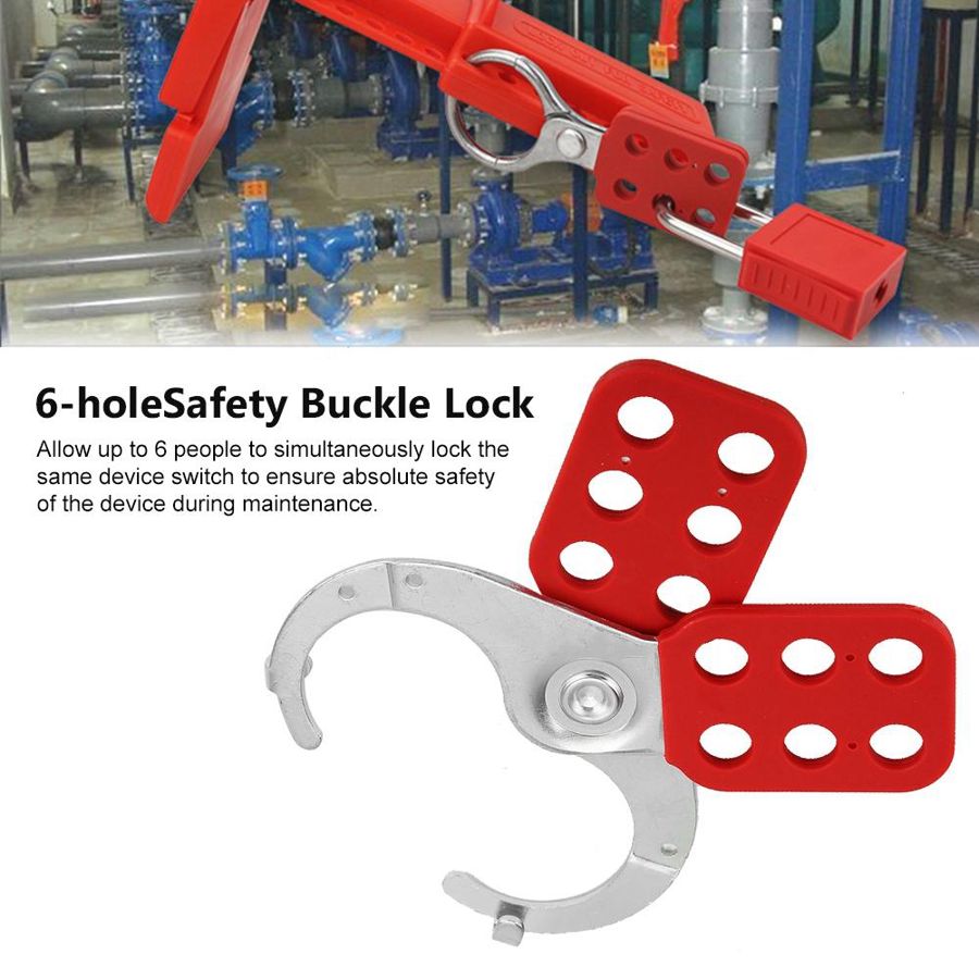 BD-K02 Safety Lockout Hasp Anti-Spark Industrial 6 Holes Buckle Hasp Expander Equipment Safety Lock