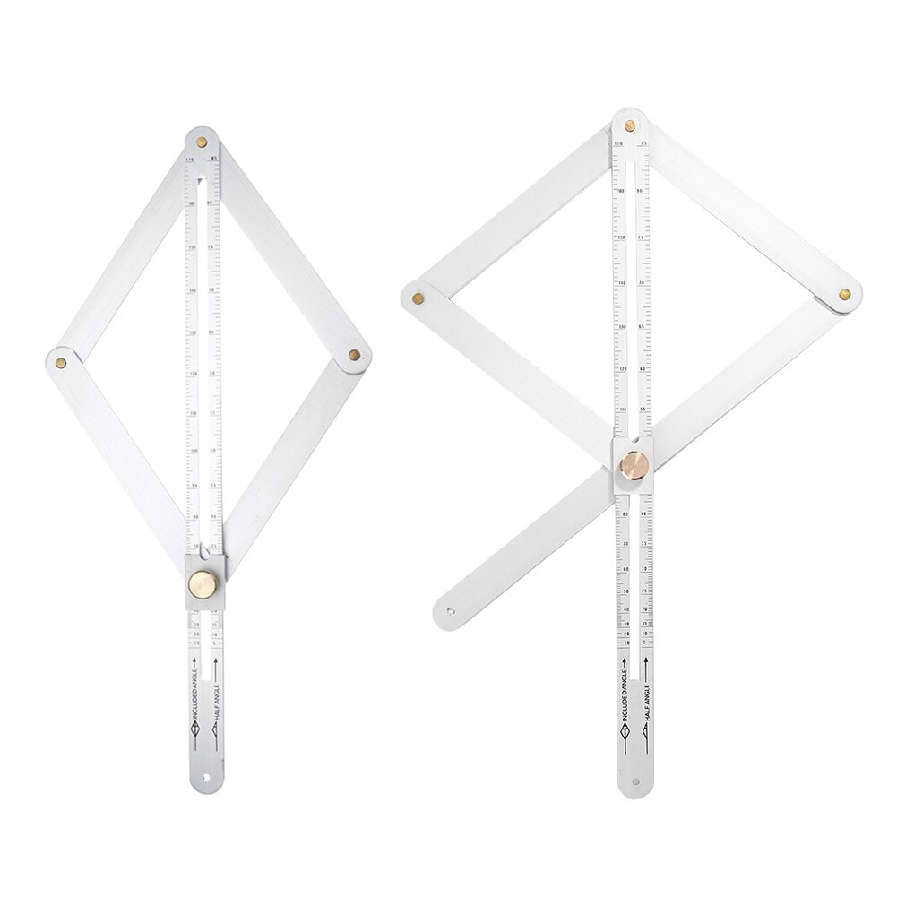 Measuring Ruler Folding Woodworking Tool Protractor Rust-proof Angles Frames for Quickly Measuring Accessories