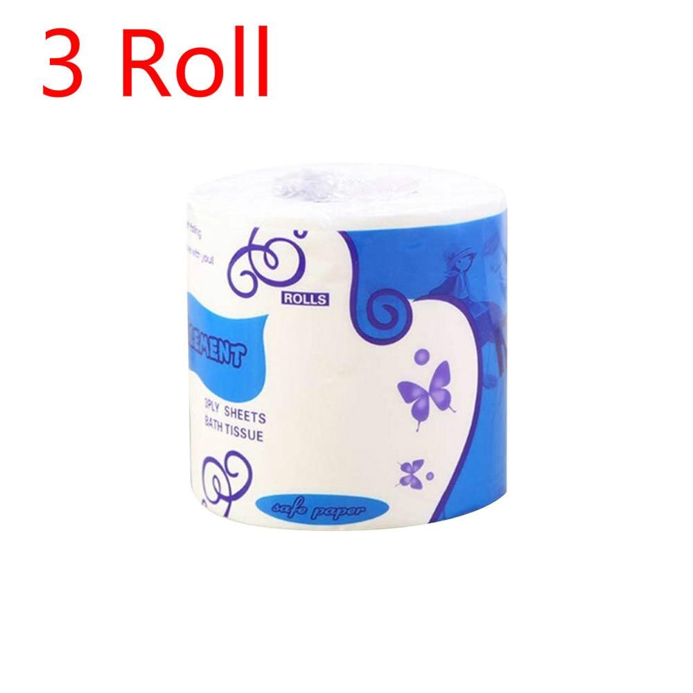1/2/3/4/5/10 Roll Toilet Paper Bathroom Kitchen Toilet Tissue Paper 3-Ply Degradable White Soft Roll Paper For Home Restaurant: Red