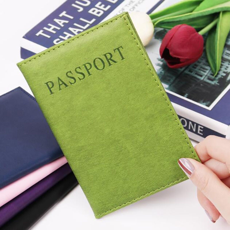 Solide Farbe Multi-Karte Passport Karte Karte Geldbörse Reisepass Schutz Brieftasche Visitenkarte Weichen Passport Abdeckung