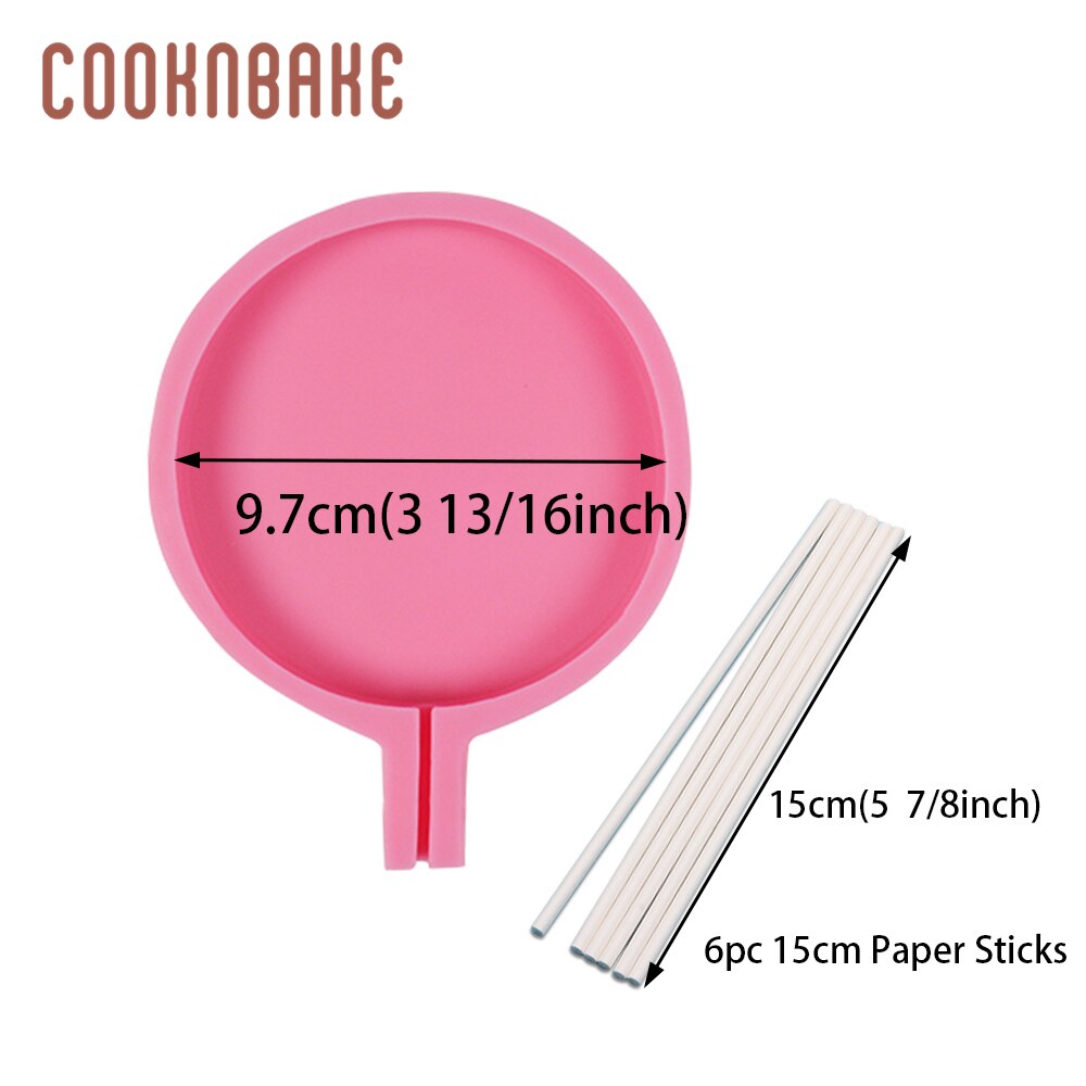 Cooknbake Siliconen Fondant Mal Voor Lollipop Planeet Lolly Vorm Chocolate Candy Cake Decoratie Tool Ronde Suiker Lolly Vorm: CDY-464