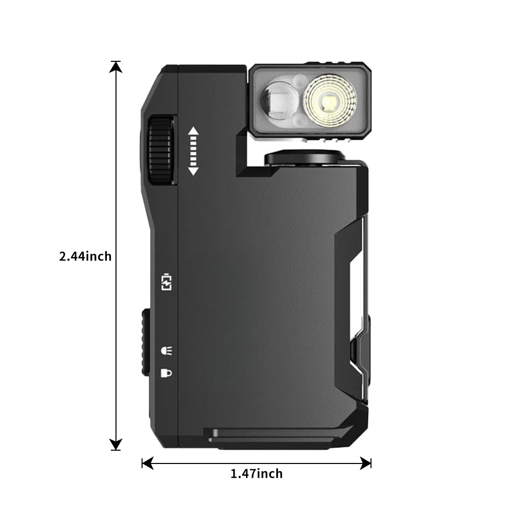 G5 Rechargeable EDC Flashlight, 400 Lumens Dual Light Sources Mini Flashlight: Blue