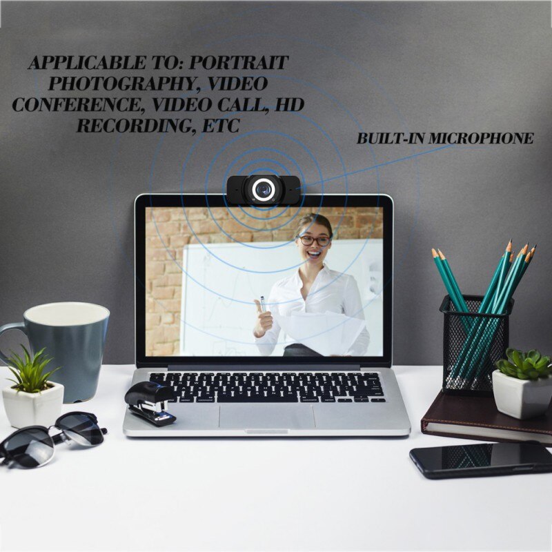 Hd 1080P Webcam Autofocus Web Camera Cam Voor Pc Laptop Desktop Met Microfoon Hd Autofocus Camera.