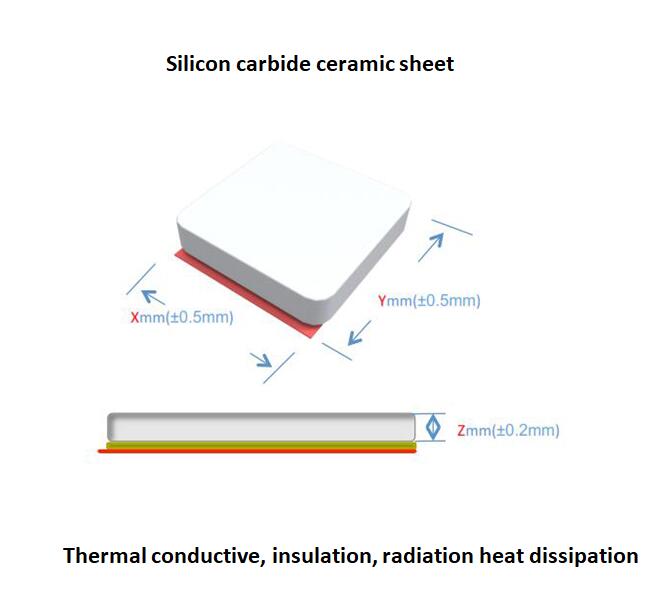 50pcs/lot Silicon Carbide Ceramic Sheet 10*15mm Microporous Silicon Carbide Heat Sink Adhesive