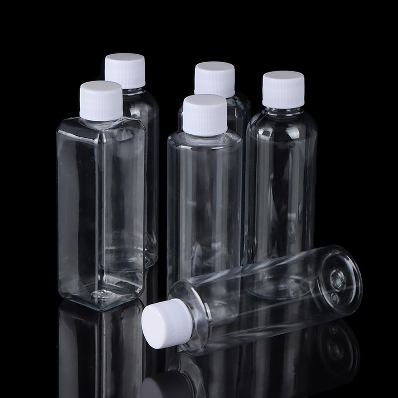 2Pcs 100ml Transparent PET Water Bottle Plastic Empty Soft Drink Containers