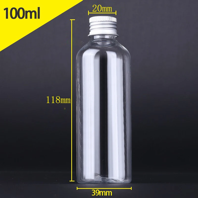 50Pcs 5/10/20/30/50/60/80/100/120ML Portable PET Plastic Bottles W/ Aluminum Screw Cap Travel Cosmetic Container Lotion Creams: DEEP BLUE / 8ml 