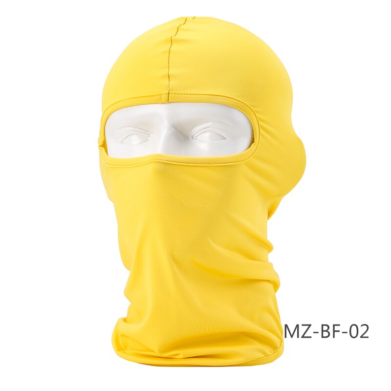 HEROBIKER-pasamontañas de LICRA para motociclista, máscara de Moto, Viso, Antivento, transpirable, Nuova: Yellow-MZ-BF-02