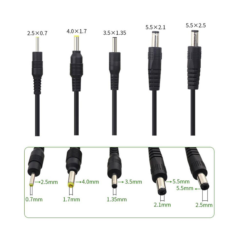 1Stck USB A Stecker auf DC 2,5 3,5 1,35 4,0 1,7 5,5 2,1 5,5 2,5mm Netzteil Stecker Jack Typ A Verlängerung Kabel Stecker Kabel