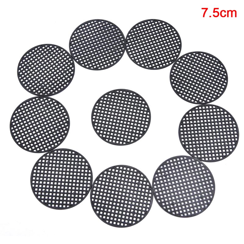 10Pcs Ronde Bloempot Mesh Pad Ademend Lekvrij Bodem Rooster Mat Met Drainage Gat Bescherming Duurzaam Bonsai Thuis: 7.5cm