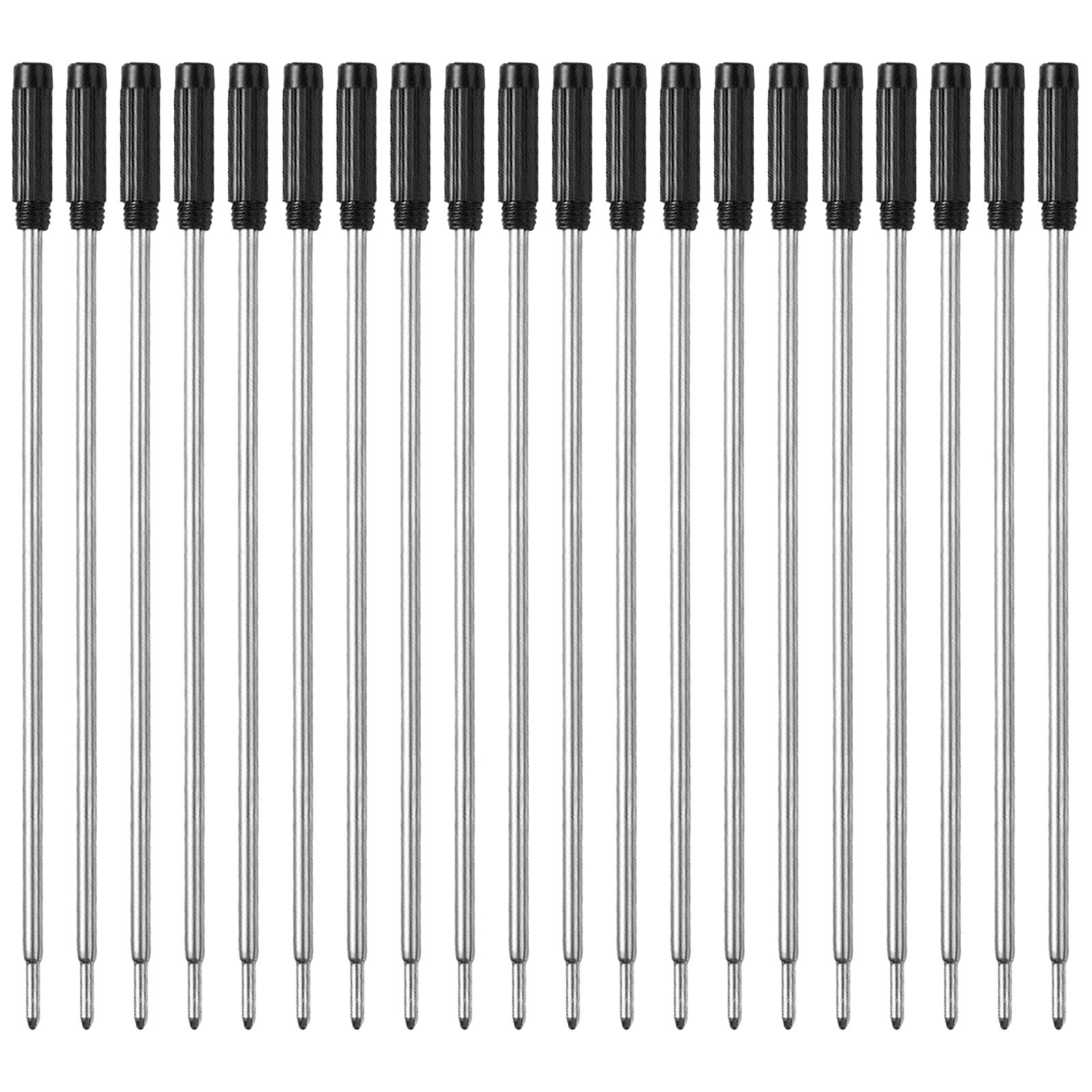 20 unids/set L: 4,5 en recambios de bolígrafo para bolígrafos cruzados punta media tinta azul negra material de oficina escolar papelería