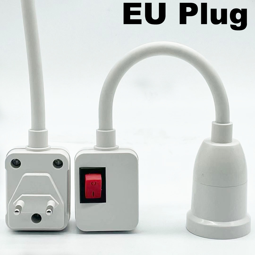 E27 Lamp Socket LED Head Bulb Holder Light Adjustable Flexible Bend With Switch EU US UK Plug Energy Saving LED Table Lamp Base: Type 12 / 6