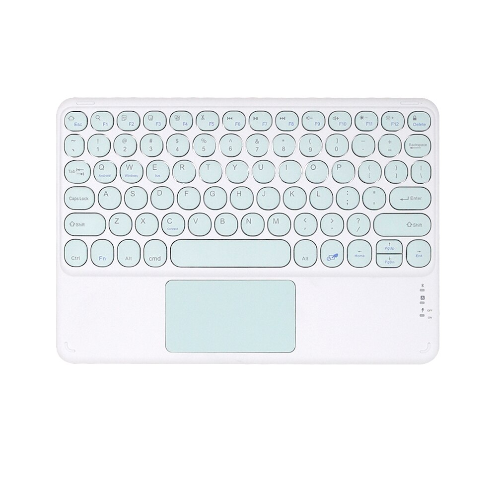 Mini teclados inalámbricos portátiles con Bluetooth y panel táctil, teclado Universal de 10 pulgadas para iPad, Samsung, tabletas y teléfonos inteligentes: GreenC-10 inch