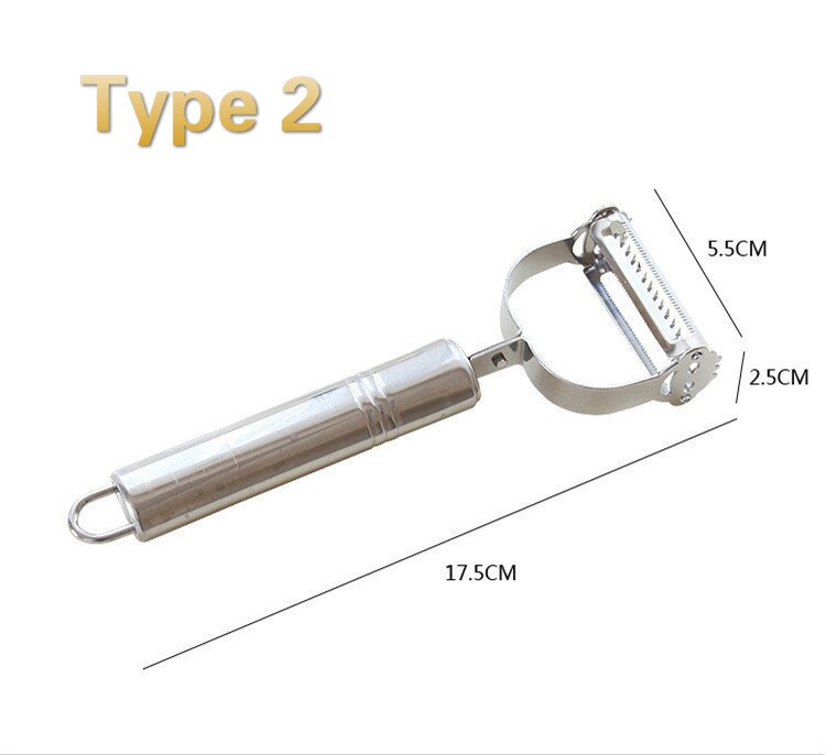 Stainless Steel Multi-function Vegetable Peeler&ampJulienne Cutter Julienne Peeler Potato Carrot Grater Kitchen Tool: Type 2