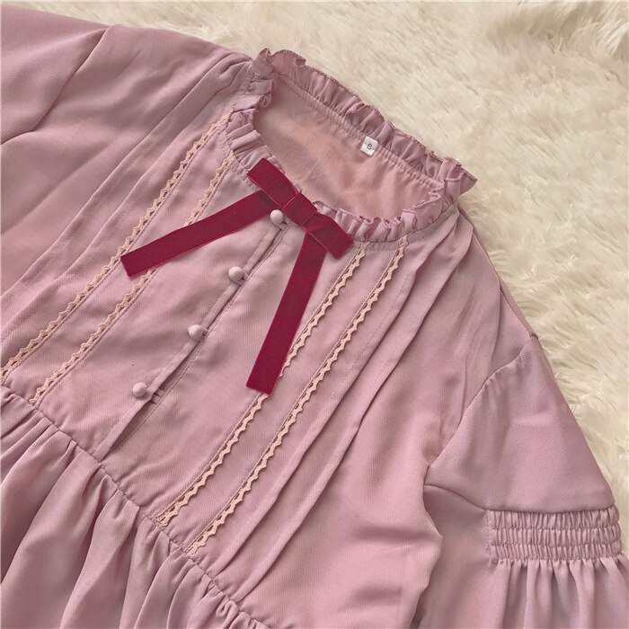 Japanese Ruffled Gretel Simpska dress Girl Lolita Dress Princess Lolita Dress falbala dress Bowknot DRESS LXC001