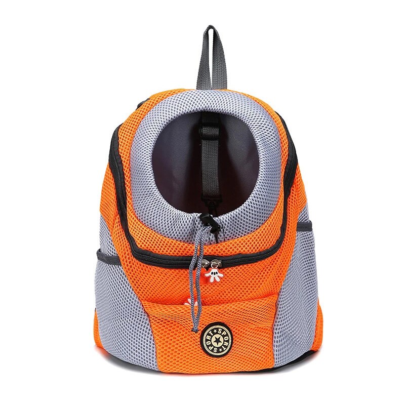 Out Dog Carrier Dog Backpack Hands-Free Adjustable Pet Travel Carrier for Small Medium Dogs Cats Motorcycle Hiking Walking: orange / M