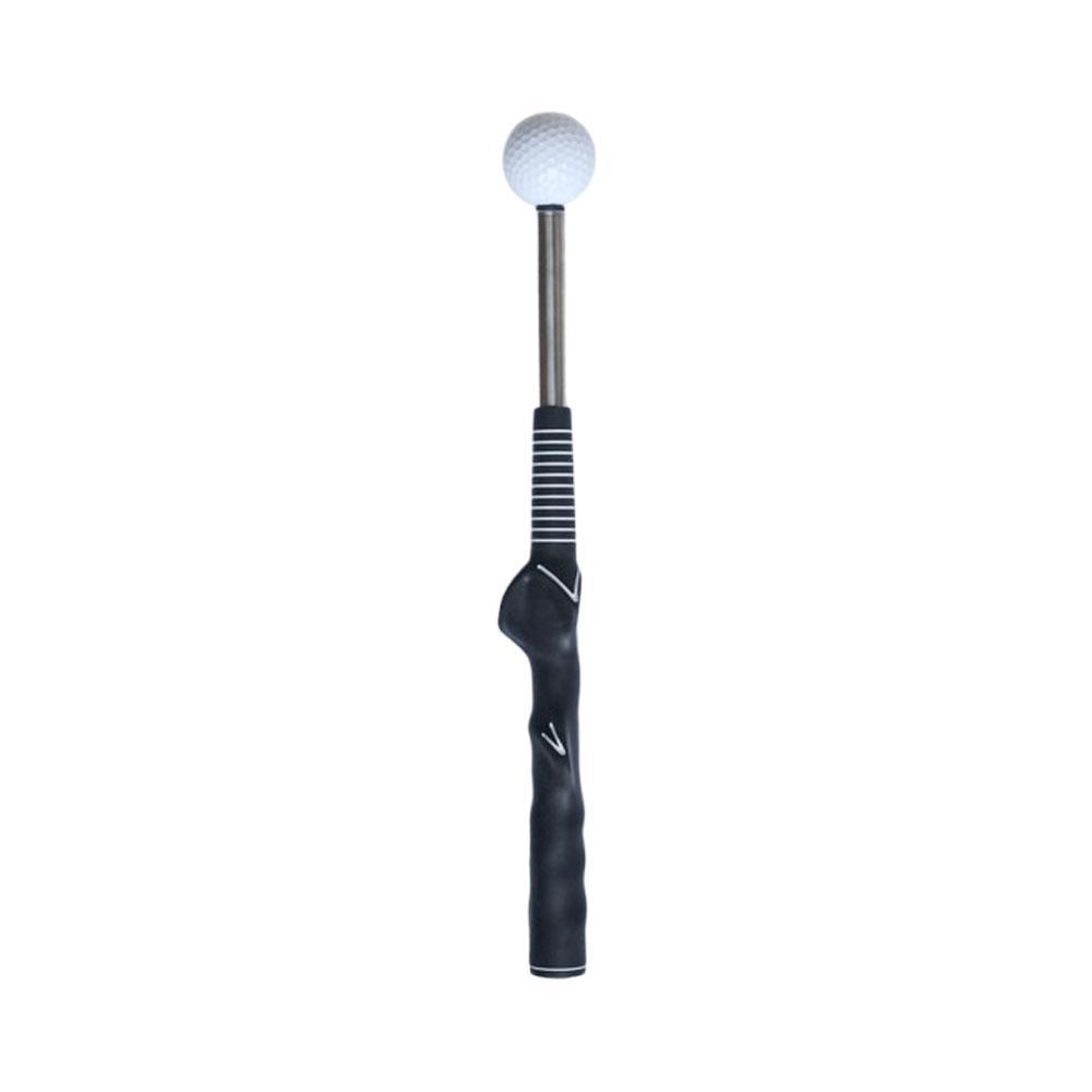 Einziehbarer Golfschwung-Trainingshilfe-Übungsstab, Golf-Assistent-Übungsstab für Höhle Innen- und Außenbereich, Golf-Griff-Trainer: Weiß