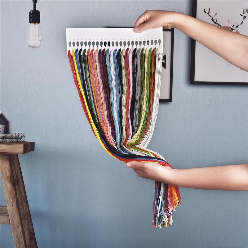 12/24/48pcs Embroidery Thread Gradient Colors Floss Cross Stitch Kit Rainbow Embroidery DIY Threads Crafts Cotton Sewing Skein
