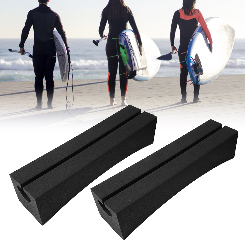 Car Roof Rack Car Roof Rack One Pair Outdoor Portable EVA Soft Oval Car Roof Racks Bars for Surfboard Kayak Stand up Paddle