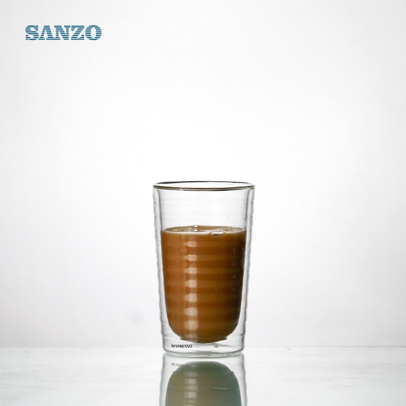 Taza de café transparente de doble capa resistente al calor, Juego de vasos creativos para agua, leche y vino, 85 y 150ml