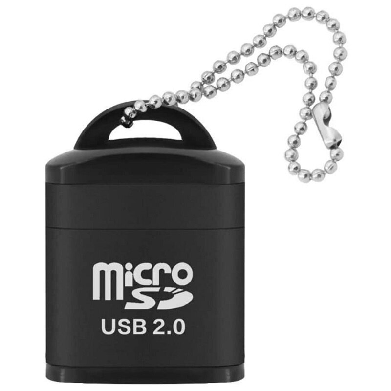 Usb 2.0 Micro Sd Tf Kaartlezer Adapter Draagbare Mobiele Telefoon Geheugenkaartlezer Voor Auto Audio Kaartlezer Laptop Accessoires: Black