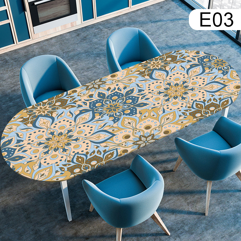 Oval Table Cover Waterproof Oil-Proof Tablecloth Elastic Kitchen Dining Wedding Party Table Cover Outdoor Courtyard Home Decor: Red / 80*120cm