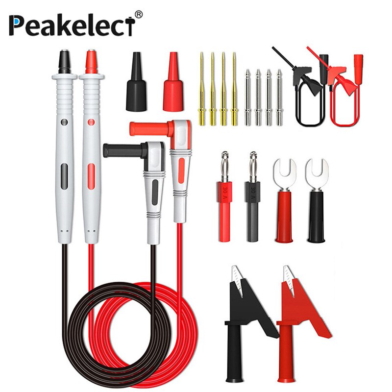 Peakelect P1260D Multimeter Test Leads kit + Oscilloscope Probes + BNC Test Leads Replaceable Multi-function Test Accessories