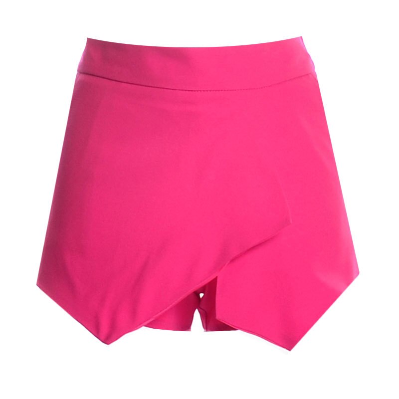 Summer Solid color shorts women feminino Straight Criss-Cross