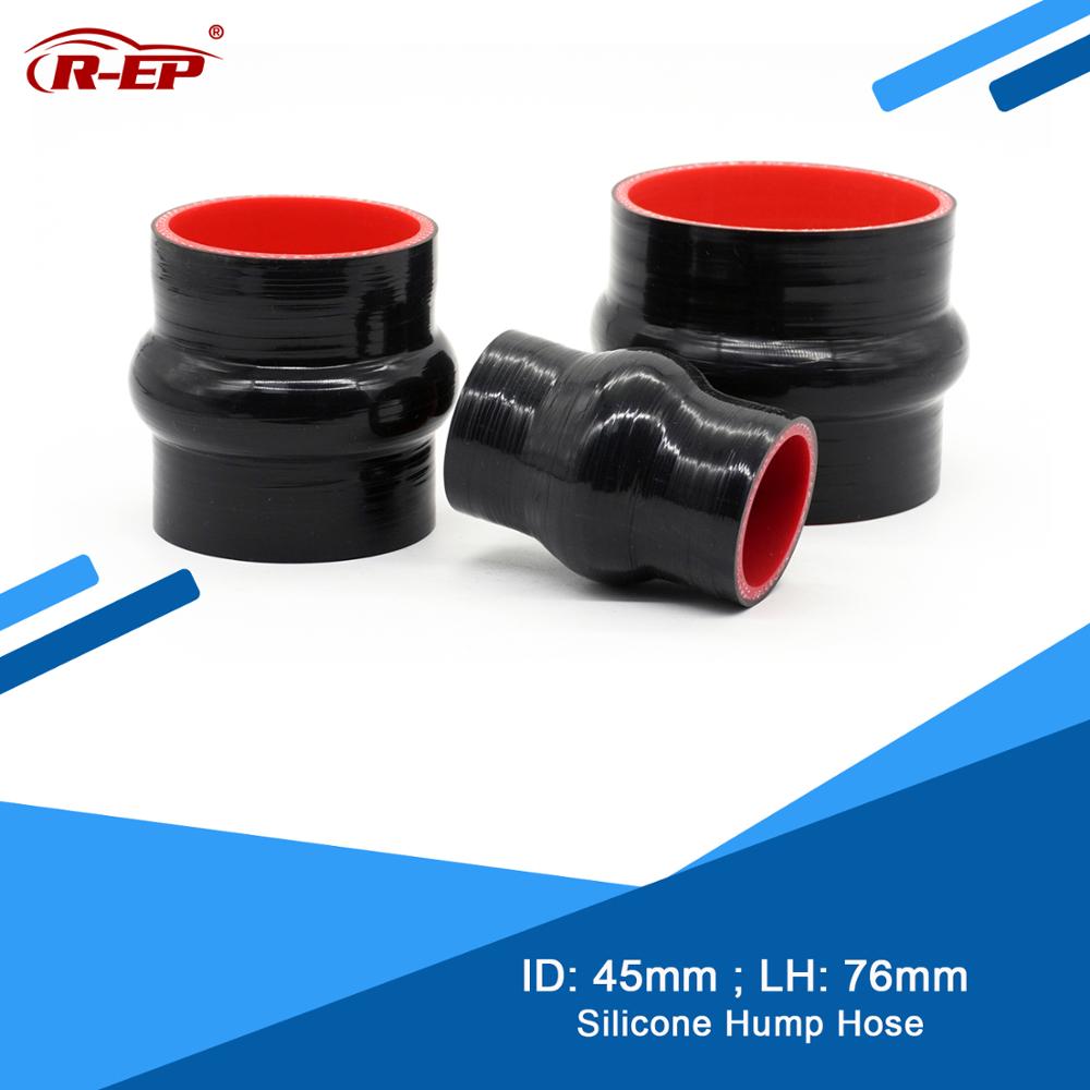 R-EP 0 degree Straight Silicone Hump Hose 45MM Silicone Rubber Joiner Inter cooler for Supercharger Piping Flexible