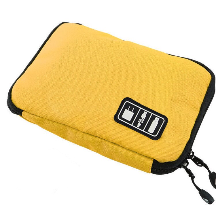 Mara's Dream Electronic Accessories Travel Bag Nylon Travel Organizer Line SD Card USB Cable Digital Device Bags: Yellow