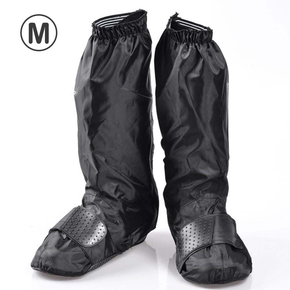 Waterdicht Motorfiets Fiets Schoenen Covers Herbruikbare Anti-Slip Regen Sneeuw Schoenen Overschoenen Gear Rits Schoenen Mannen Vrouwen Regen Covers: M