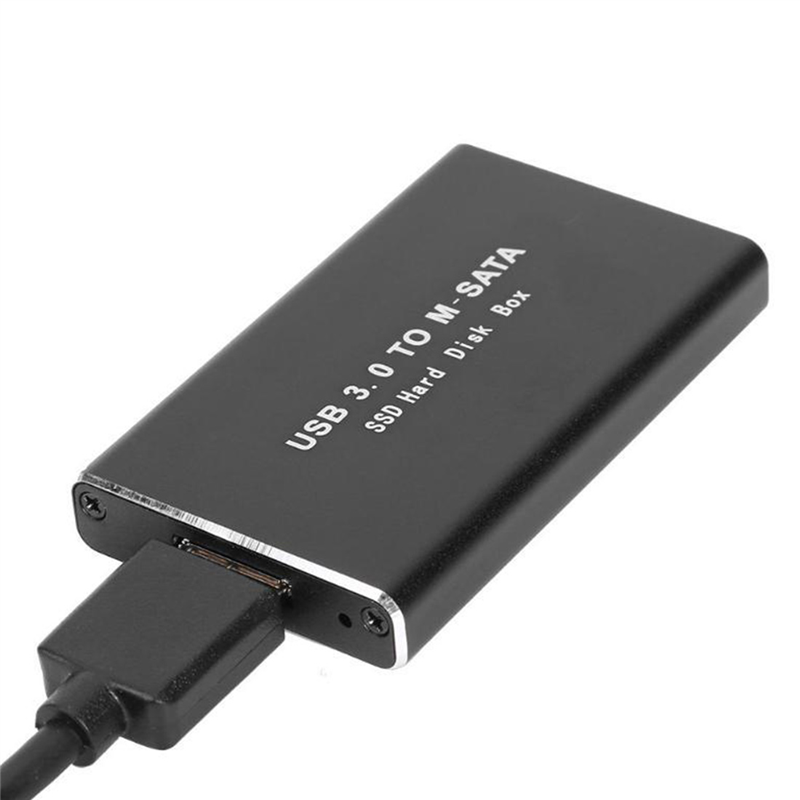 Msata till usb 3.0 ssd-kabinett extern hårddisk diskbox förvaringsfodral adapter för 30 x 50mm 30 x 30mm msata ssd