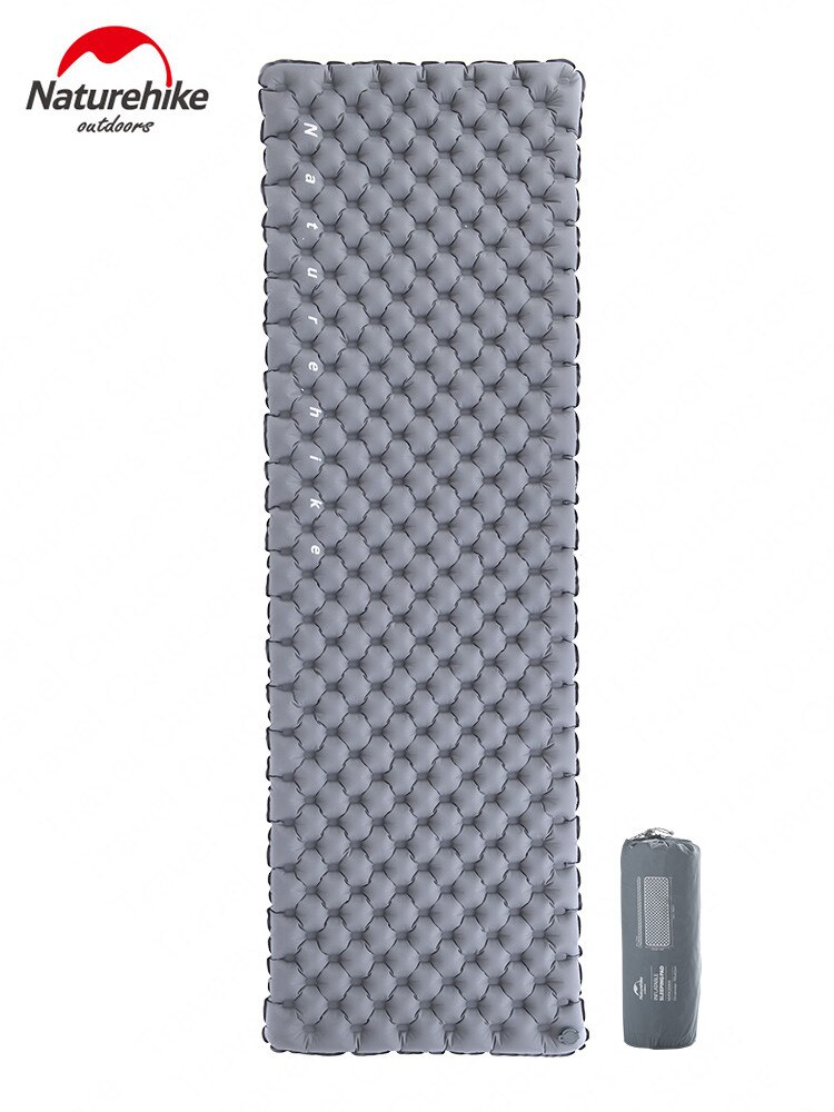 Naturehike 40D Nylon Tpu Dubbele-Airbag Camping Opblaasbare Mat Ultralight Tent Matras Slapen Luchtkussen Voor Outdoor Reizen: Gray
