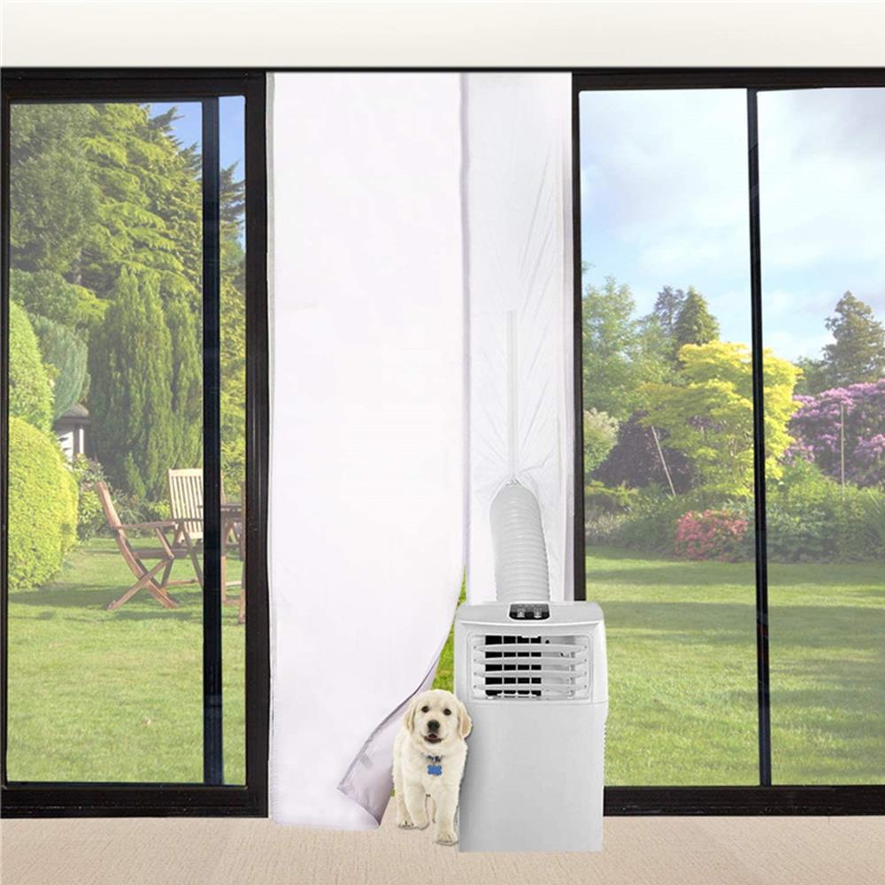 210X90cm Deur Raam Afdichting Doek Air Stop Met Rits Scherm Plaat Frame Afdichting Waterdichte Zachte Board Voor Airconditioner