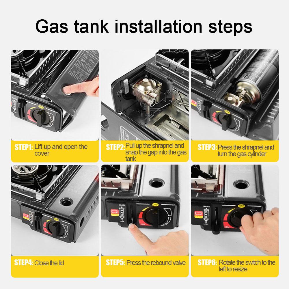 Outdoor Gas Stove Household Cassette Furnace Portable Windproof Cas Pot Wild Barbecue Stove