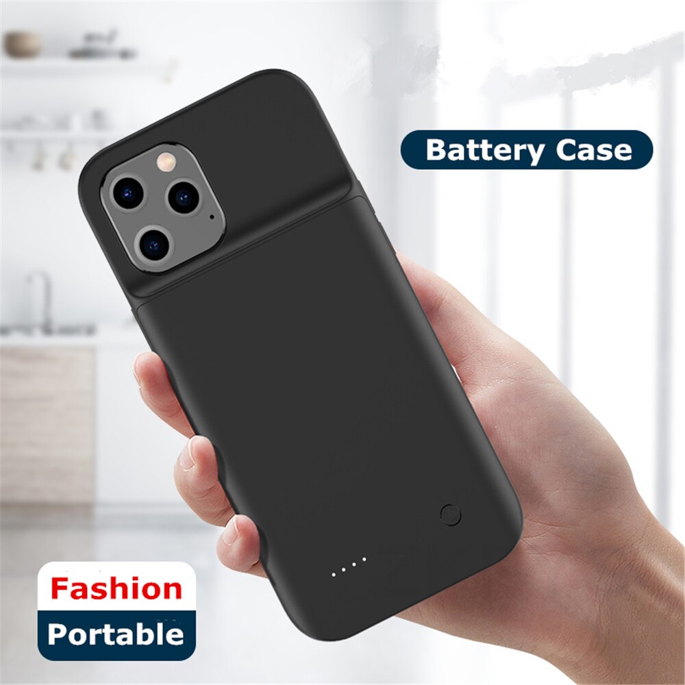 6800Mah Batterij Opladen Gevallen Voor Iphone 12 Pro Max Batterij Case Siliconen Shockproof Cover Voor Iphone 12 Mini Powerbank case