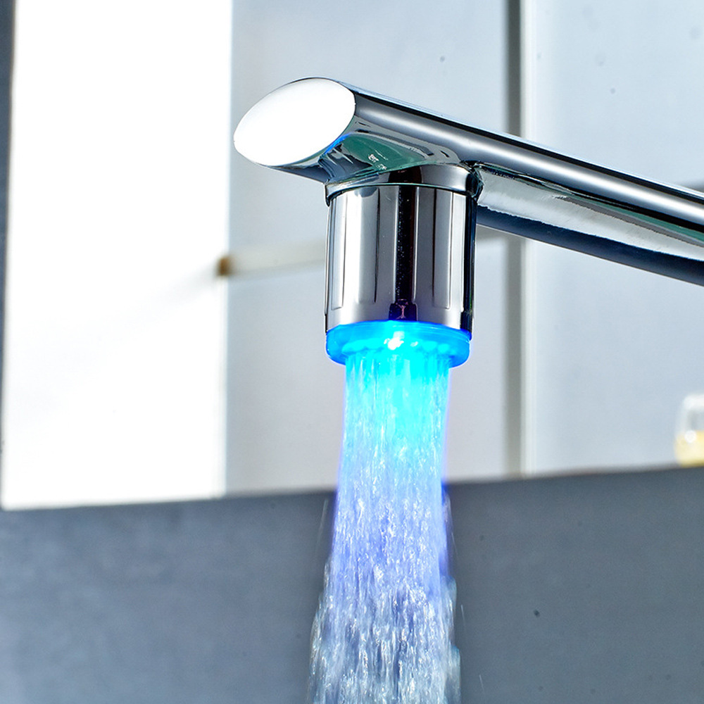 6PC/3PC/1PC Leuchtende Ändern 7 Farben LED Wasserhahn Farbe Licht Ändern Blinkende Temperatur Kontrolle Wasser Wasserhahn