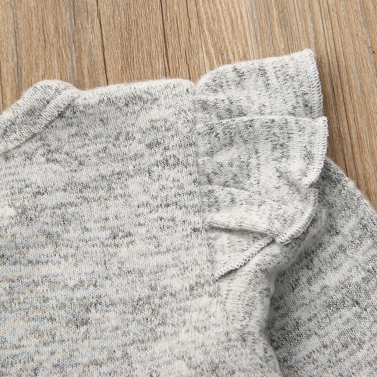 Knitted Newborn Infant Baby Boy Girl Cotton Romper Jumpsuit Boys Girl Fly Long Sleeve Rompers Gray Autumn Clothes Outfit