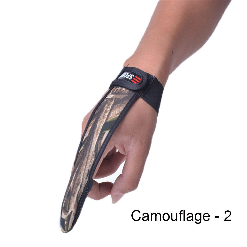 Fiskeri enkelt finger beskytter anti-slip neopren klud fiskeri handsker skridsikker åndbar en finger handske fiskeri tilbehør: Camouflage 2