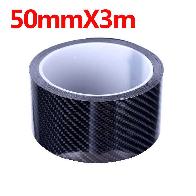 Car Sticker Auto Protector Body Film Stickers And Decals Universal Car Door Sill Edge Protective Vinyl Auto Interior Accessories: CarbonFiber 50mmX3m