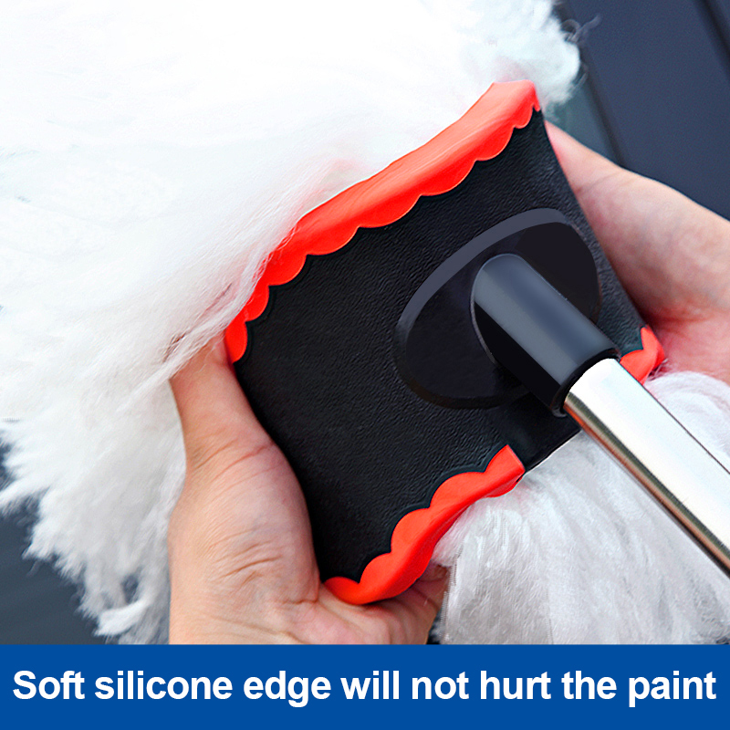 Carwash Dweil Melk Zijde Carwash Borstel Lange Steel Dweil Lange Paal Wax Dweil Waterborstel Auto Reinigingsgereedschap Lap Telescopische Borstel