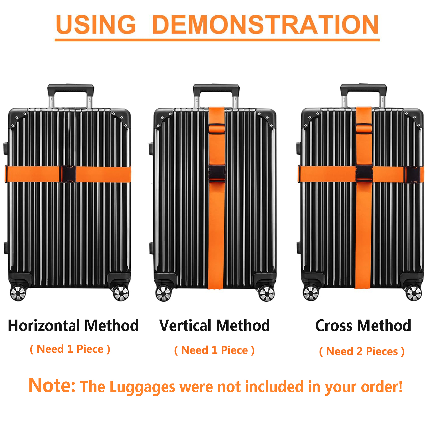 Cinghia per bagagli regolabile da 1 pezzo per valigie Cintura da imballaggio per valigie Cinture da viaggio facilmente identificate Accessori per borse