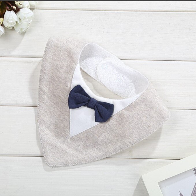 Babero de algodón impermeable con estampado a rayas para bebé, ropa infantil, Bandana con lazo, 0-3 años