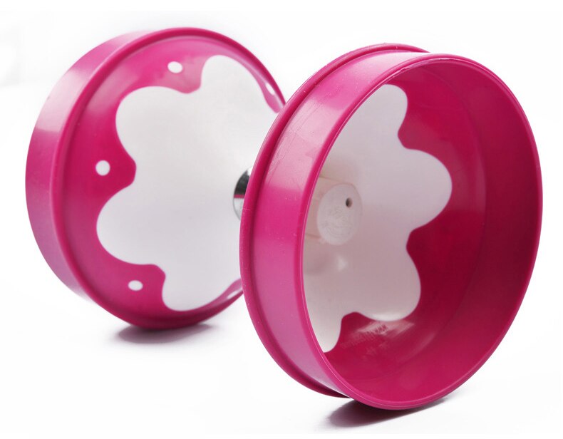 Juguete clásico de 3 rodamientos para niños, cuenco con varillas de mano, malabares de cuerda, juego de Yoyo chino giratorio, , juguete al aire libre,: Rose red