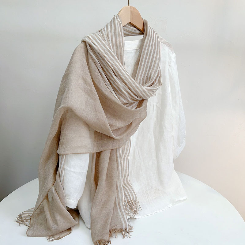 Bufanda a rayas Modal para hombres y mujeres, mantiene el calor, suave, amigable con la piel, Otoño e Invierno