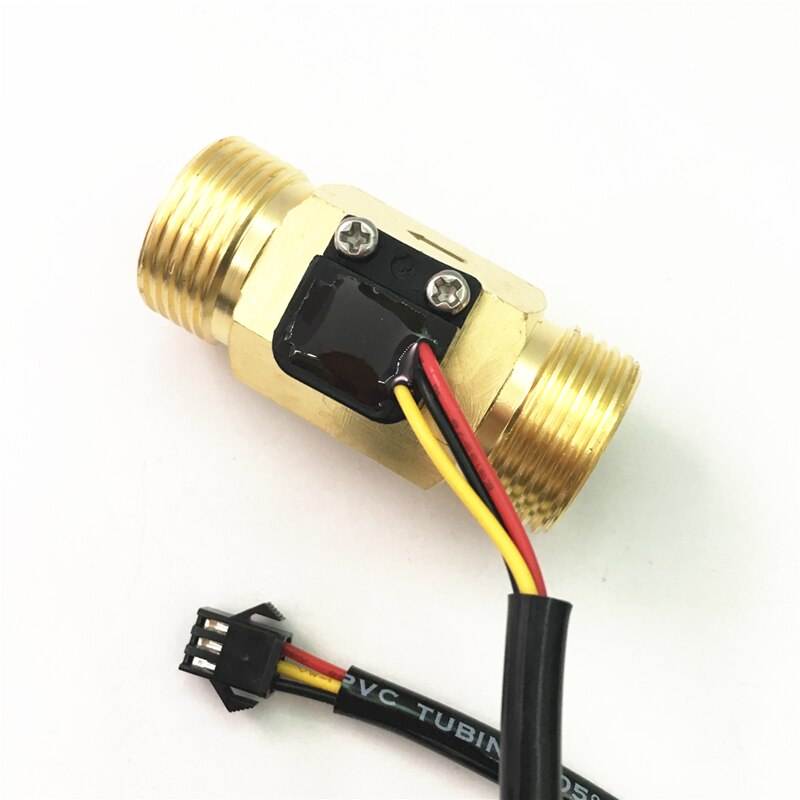 G3/4 "Messing Koper Flow Sensor 2-40L/Min Waterstroom Turbine Meter Magnetische Hall Effect Sensor