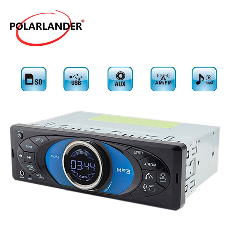 Ondersteuning Bluetooth Bluetooth auto 1 Din MP3 Handsfree Bellen Multimedia USB TF AUX FM autoradio Muziekspeler Autoradio