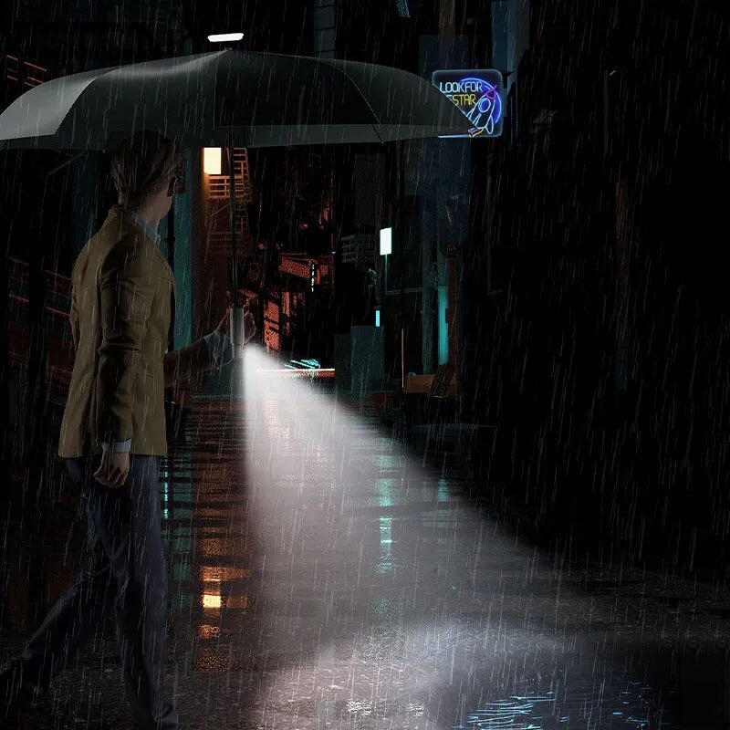 Xiaomi Automatic Folding Umbrella With Led Light Windproof Large Rain Umbrellas Portable Outdoor Parasol For Men Women