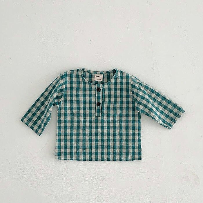 5460 Klassieke Plaid Peuter Kids Shirts Lange Mouw 0-24M Baby Jongens Casual Blouse Herfst Lente Peuter Meisje tops Shirts