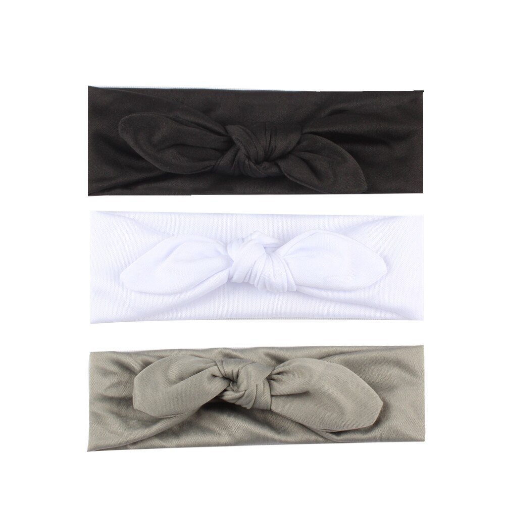 3pc Baby Hoofdband Kinderen Meisjes Konijn Boog Oor Haarband Hoofdband Tulband Knoop Hoofd Wraps Baby Haar Accessoires Bandeau Bebe fille